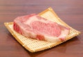 Close up marbled on fresh Japanese Kobe Matsusaka beef Royalty Free Stock Photo