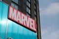 Close up Marvel Comics brand logo Royalty Free Stock Photo