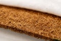 Close-up mattress made of coconut fiber. macro photo with soft focus Royalty Free Stock Photo