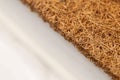 Close-up mattress made of coconut fiber. macro photo with soft focus Royalty Free Stock Photo