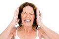 Close-up of mature woman shouting Royalty Free Stock Photo