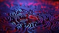 A close up of a maze with red and blue lights, AI