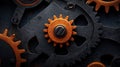 Closeup of mechanical gears and cogs Royalty Free Stock Photo