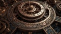 close up of mechanical watch parts .steampunk Royalty Free Stock Photo