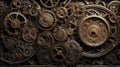 close up of mechanical watch parts .steampunk Royalty Free Stock Photo