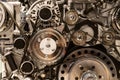 Close up of the mechanics of a engine Royalty Free Stock Photo