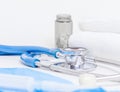 Close-up medical objects background