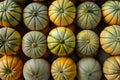 Close up of melons on display in the market, Generative AI Royalty Free Stock Photo