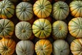 Close up of melons on display in the market, Generative AI Royalty Free Stock Photo