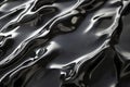 Close-up of melted plastic texture, warped, glossy surface with abstract rippling shapes.