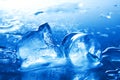 Close-up of melting ice cubes. Cool refreshment Royalty Free Stock Photo