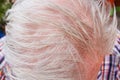 Close up Men `s head going to gray hair