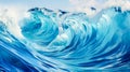 Close up mesmerizing azure waves Royalty Free Stock Photo