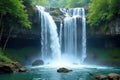 Close-up of Mesmerizing Waterfall Royalty Free Stock Photo