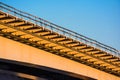 Close up on a metal bridge