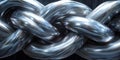 Close Up of Metal Chain on Black Background Royalty Free Stock Photo