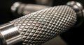 Close-up of Metal Knurled Knob for Precision Control Royalty Free Stock Photo