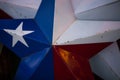 Close up of metal texas lone star