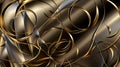 A close up of a metallic background with gold and silver swirls, AI Royalty Free Stock Photo