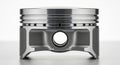 Close-up of metallic engine piston: precision engineering and automotive component design with fine detailing Royalty Free Stock Photo
