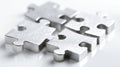 Metallic Puzzle Pieces