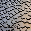 A close-up of a metallic surface with intricate details2, Generative AI