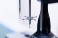 Close-up of Metrology CMM Probe in Quality Control Laboratory Royalty Free Stock Photo