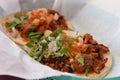 Close Up of Mexican Al Pastor Tacos