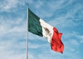Mexican flag, in Mexico City.