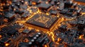 Close-up of a Microchip