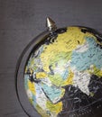 Close up of Middle East on globe.