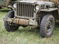 Close-up of a Military Jeep ay Dunsfold Royalty Free Stock Photo