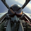 A close up of a military pilot Royalty Free Stock Photo