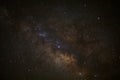 Close-up of Milky Way Galaxy,Long exposure photograph, with grain Royalty Free Stock Photo