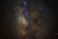 Close - up Milky Way galaxy, Long exposure photograph Royalty Free Stock Photo