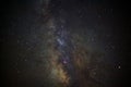 Close-up of Milky Way Galaxy,Long exposure photograph,with grain Royalty Free Stock Photo