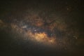 Close-up of Milky Way,Long exposure photograph, with grain Royalty Free Stock Photo