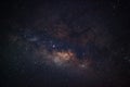 Close-up of Milky Way,Long exposure photograph, with grain Royalty Free Stock Photo