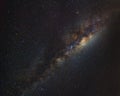 Close - up Milky Way. Long exposure photograph,with grain Royalty Free Stock Photo