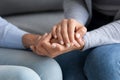 Close up of mom and daughter holding hands Royalty Free Stock Photo