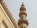 Close up of a minaret of the mosque sultan hasan in cairo Royalty Free Stock Photo