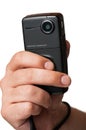 Close-up of a mini video camera