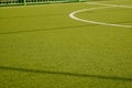 Close-up of a miniature soccer training ground at the sports center