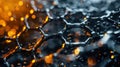 Closeup minimal Style of Macro image of carbon capture nanoparticles in action Royalty Free Stock Photo