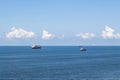 Close-up of a minimalistic seascape on a bright summer day