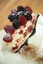 Close up mix berry cheese cake Royalty Free Stock Photo