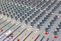 Close up Mixing Console of a big HiFi system, The audio equipment and control panel Royalty Free Stock Photo