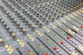 Close up Mixing Console of a big HiFi system Royalty Free Stock Photo