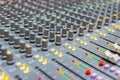 Close up Mixing Console of a big HiFi system Royalty Free Stock Photo