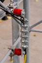 Close-up of mobile communication antenna construction. Industrial background Royalty Free Stock Photo